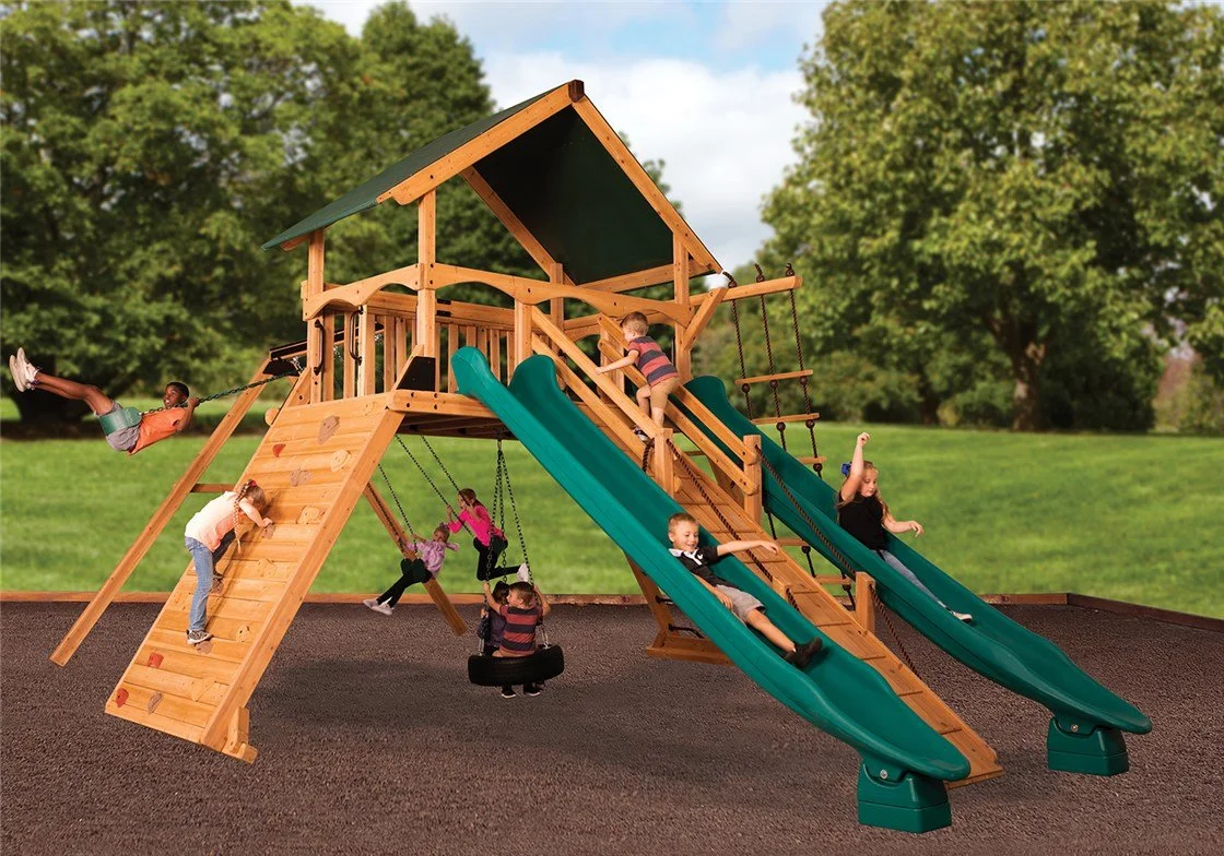Backyard Adventures Titan Peak Jumbo 2 Playset — American Eagle